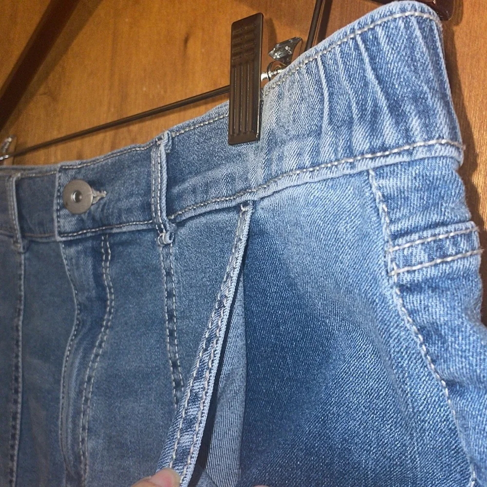 •NO BOUNDARIES•NWOT HIGH RISE DENIM FRAYED HEM SKIRT SIZE XXL NEW CONDITION
